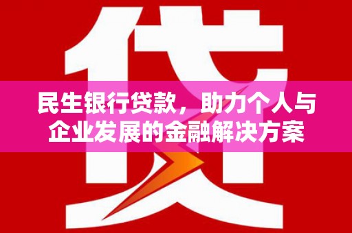 拉孜民生银行贷款，助力个人与企业发展的金融解决方案