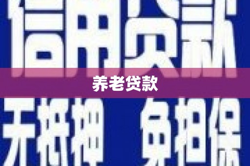 拉孜养老贷款