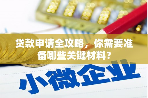 拉孜贷款申请全攻略，你需要准备哪些关键材料？