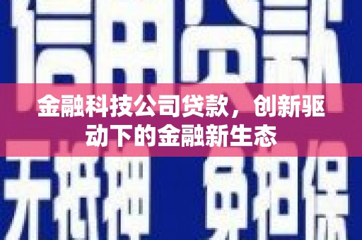 拉孜金融科技公司贷款，创新驱动下的金融新生态