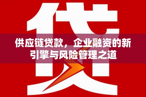 拉孜供应链贷款，企业融资的新引擎与风险管理之道