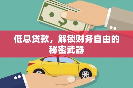 拉孜低息贷款，解锁财务自由的秘密武器
