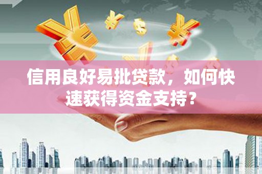 拉孜信用良好易批贷款，如何快速获得资金支持？