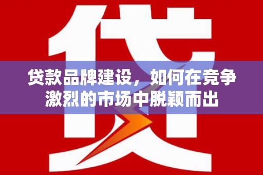 拉孜贷款品牌建设，如何在竞争激烈的市场中脱颖而出