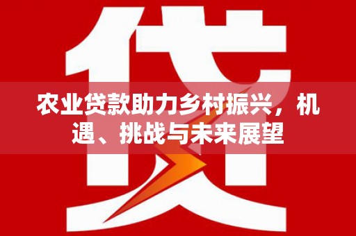 拉孜农业贷款助力乡村振兴，机遇、挑战与未来展望