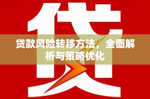 拉孜贷款风险转移方法，全面解析与策略优化