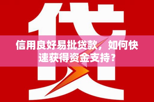 拉孜信用良好易批贷款，如何快速获得资金支持？