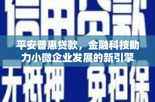 拉孜平安普惠贷款，金融科技助力小微企业发展的新引擎