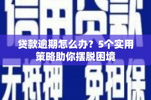 拉孜贷款逾期怎么办？5个实用策略助你摆脱困境