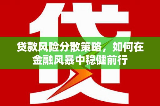 拉孜贷款风险分散策略，如何在金融风暴中稳健前行