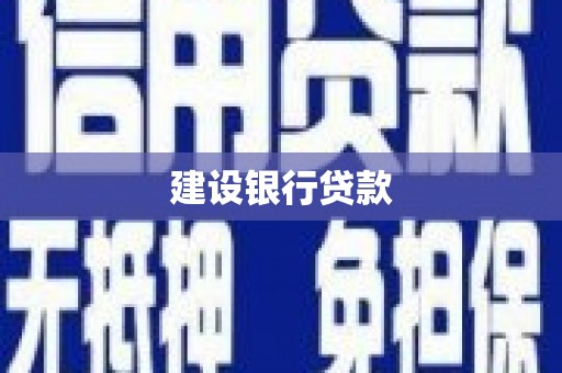 拉孜建设银行贷款