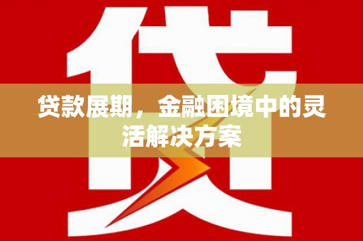 拉孜贷款展期，金融困境中的灵活解决方案
