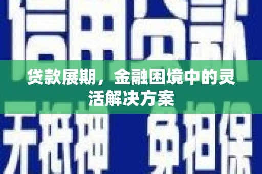 拉孜贷款展期，金融困境中的灵活解决方案