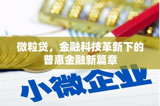 拉孜微粒贷，金融科技革新下的普惠金融新篇章