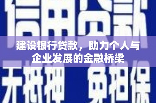 拉孜建设银行贷款，助力个人与企业发展的金融桥梁