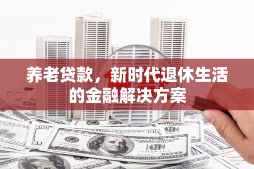 拉孜养老贷款，新时代退休生活的金融解决方案